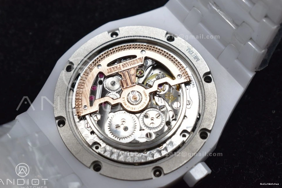 Edition Bracelet Ceramic 1052 Perpetual SmoothTexture Royal Ceramic on Best Oak APSF A 26579cb Calendar White 0831